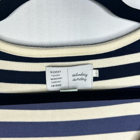 Saturday Sunday Anthropologie Riley Striped Shirt Cotton Dress size S - Picture 4 of 8